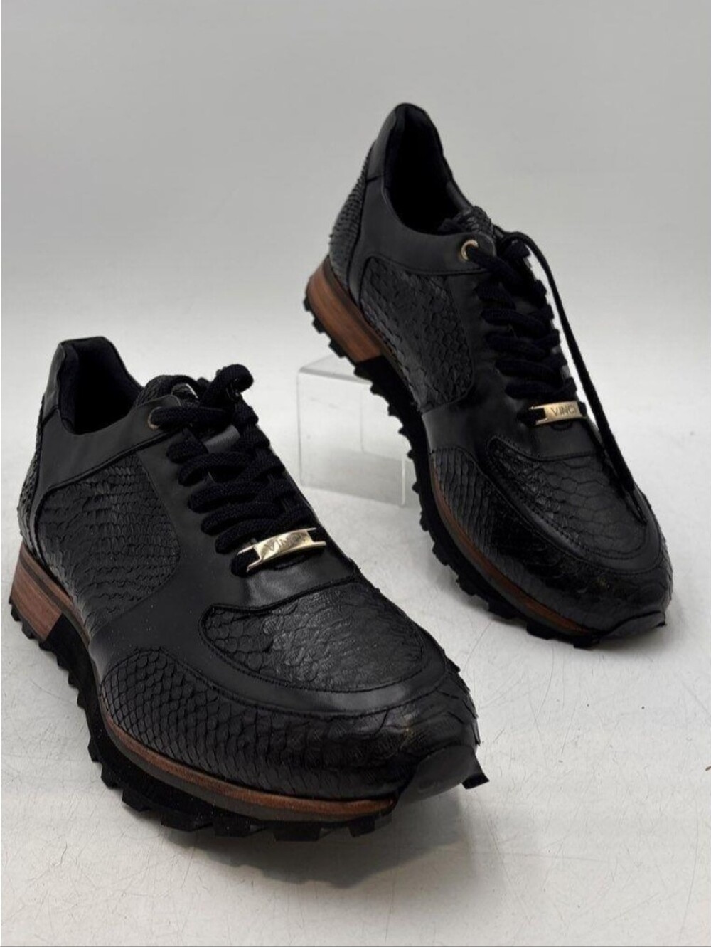 Vinci Boss python snakeskin luxury men’s sneakers - Size 45 EU - new no box
